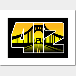 412 Black and Gold Bridge Posters and Art